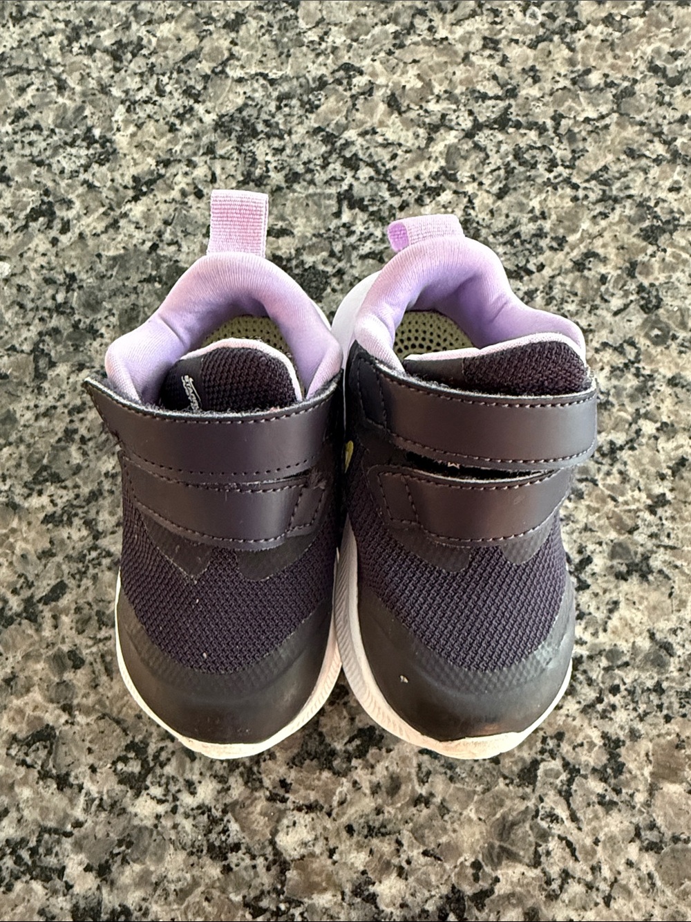 Nike Toddler Dark Purple and Light Lavender Hook-and-Loop Sneakers